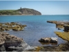 View across Kimmeridge Bay to Clavell Tower