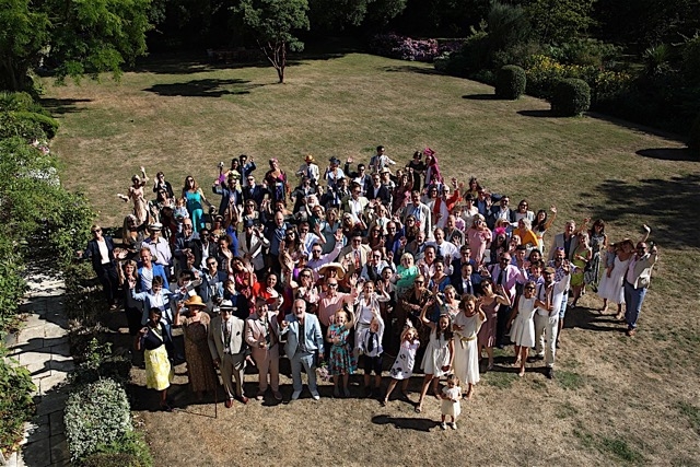 Group shot from the roof of Smedmore House