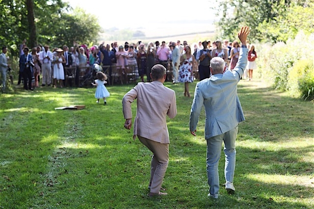 Returning to Smedmore House after seaside ceremony
