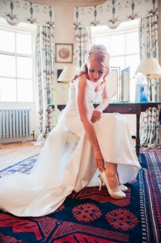 Bride getting ready at Smedmore House